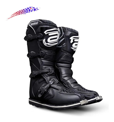 Bota Motocross Trilha Asw Mx Importada Preto