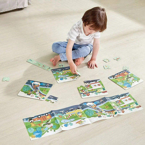 Hape Set De Puzzles Vehículos De Rescate Para Niños E1639