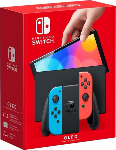 Nintendo Switch OLED 64GB Standard color rojo neón, azul neón y negro