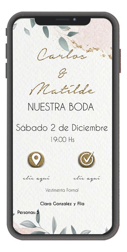 Invitación Digital Interactiva Premium Con Lista Invitados