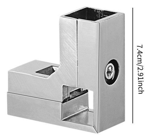 Conector De Aleación En Forma De L De Plata