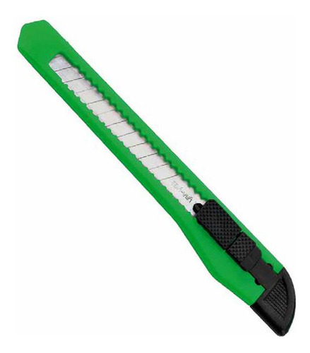 Cuchillo Cartonero De 13cms Con Hoja De 9mm Color Verde - Ps