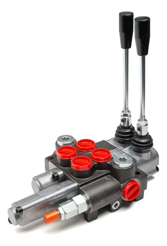 Válvula De Control Direccional Hidráulica 2 Carretes 10 Lpm