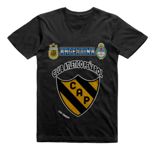 Remera Infantil Negra Peñarol Elortondo Santa Fe