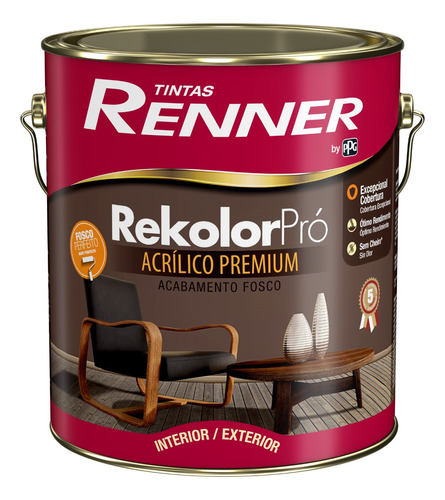 Pintura Renner Pro Mate 3,6 Litros - Color Store Pinturas