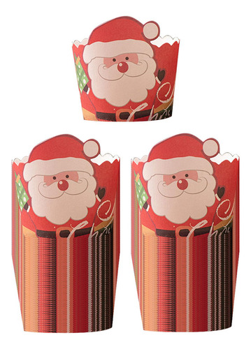 100x Cupcake Cup Muffin Cake Cup, De, Vasos De Papa Noel