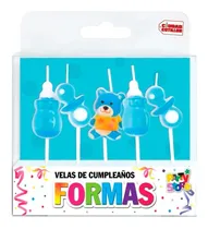 Comprar Set Velas Primer Añito Nene 5 Unidades - Ciudad Cotillón