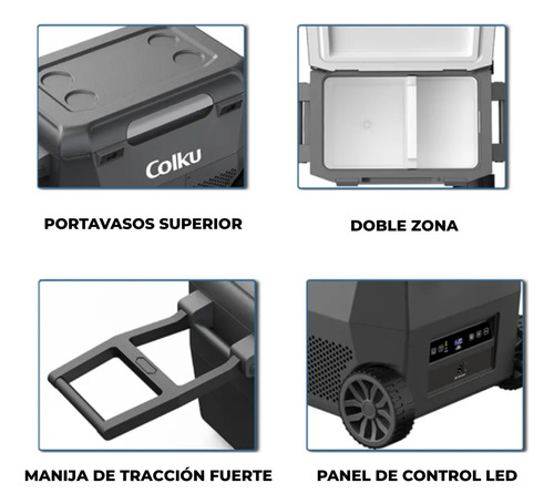 Heladera Portatil Colku 12v/24v C/ruedas 57 L Color Arena C