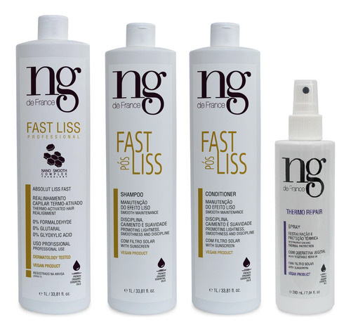 Ng De France Fast Liss + Pós Fast Liss Sh. E Cond. + Thermo