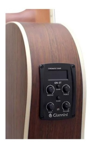 Violão Elétrico Giannini Nylon Gnf-3 Ceq Ns + Capa Reforçada
