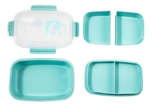 Envase Para Lonchera Rtic, 5 Compartimientos, Aqua Pc