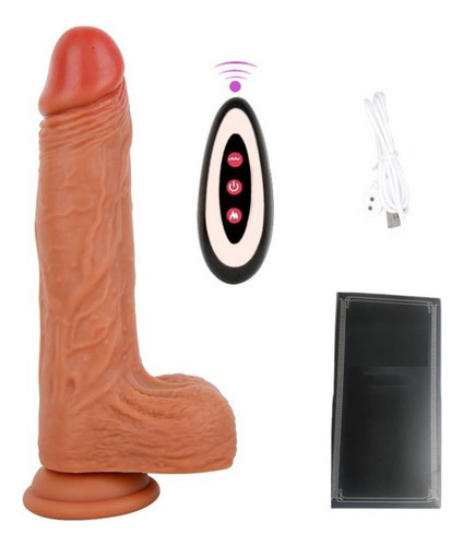 Dildo Realista Con Vibrador De 22x4cm - Carne