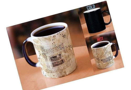 Harry Potter Mapa Del Merodeador Mug Magico, Pocillo