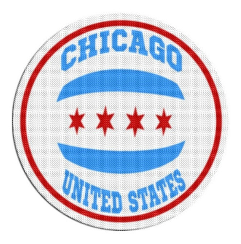 Parche Circular Escudo Usa Chicago