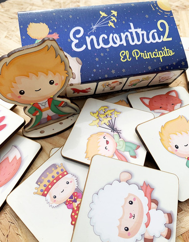 Juego De Memoria Encontra2 Principito + Personaje De Regalo