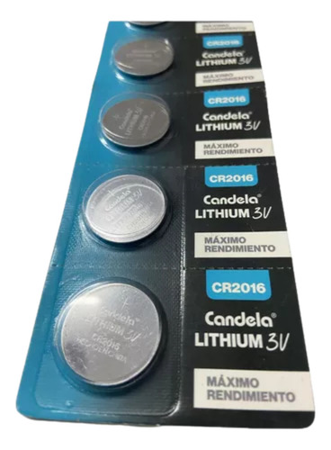 Pila Boton Cr2016 Lithium 3v Pack X5