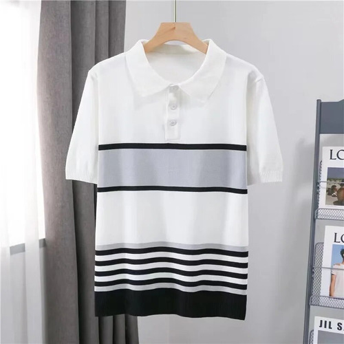 Camisas Tipo Polo De Punto De Manga Corta Para Hombre, Camis