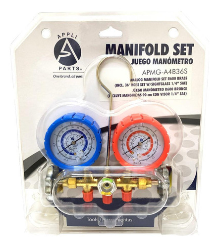 Appli Parts Juego Manometro R600 Escala Dual Presion Psi Bar