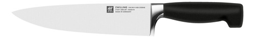 Cuchillo De Chef Zwilling 20 Cm Four Star Acero Inoxidable Negro