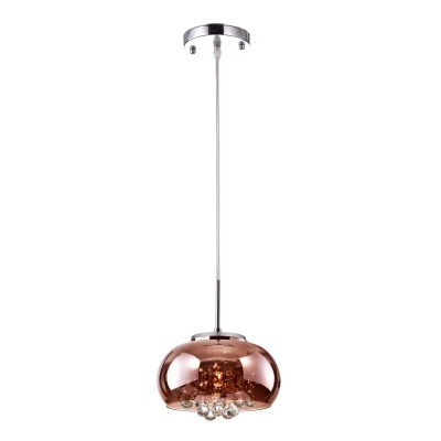 Lustre Pendente Soho Cristal Vidro Cobre Pd007co 22cm Bella