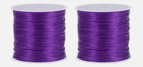 Hilo Elastico Para Pulsera 0.6 Mm Color Morad 100 Mtr Aprox