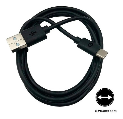 Cable Usb Tipo C Para Datos Carga 1.5 Metros Negro Garantia
