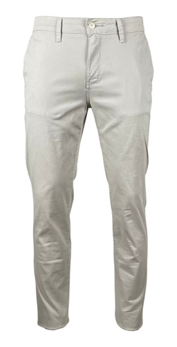 Calça Masculina Em Sarja Slim Alfaiataria Chino Bolso Faca