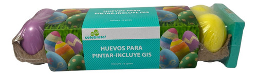 12 Huevos De Pascua De Colores Para Pintar Con Gises