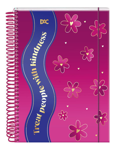 Caderno Colegial Com 10 Matérias Flower - Dac