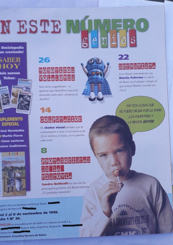 Revista Antigua * Genios * N° 36 Con Lo Que Se Ve En La Foto (Usado)