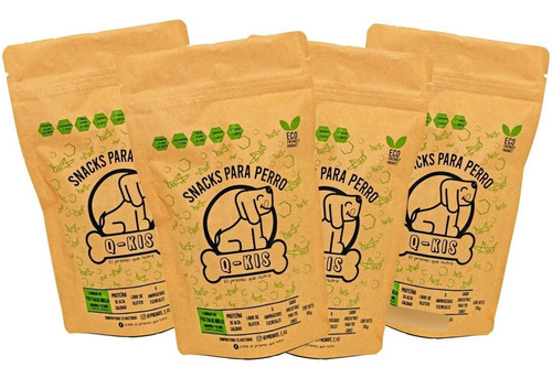 Imagen 1 de 8 de Premios Para Perro Naturales Qkis Paquete De 4
