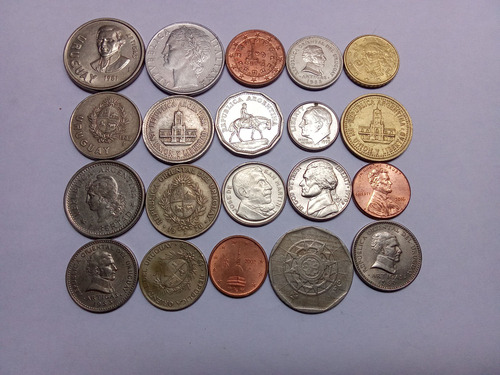20 Moedas Antigas Estrangeiras Mbc (Usado)