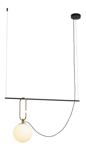 Pendente Mob Dourado E Preto E Branco (d)20cm (l)80cm(a)48cm