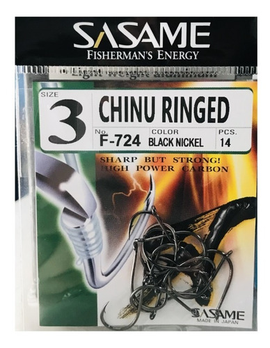 Imagen 1 de 2 de Anzuelos Sasame Chinu Ringed F-724 N° 3 Made In Japan