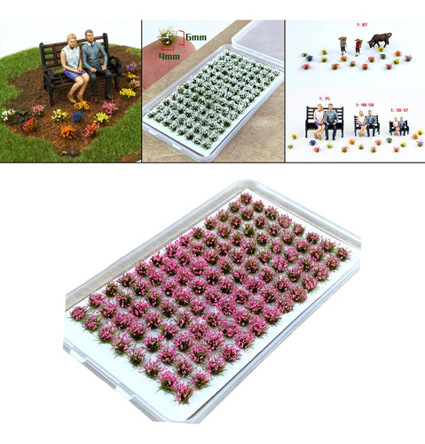 Racimo De Flores En Miniatura Mechones De Hierba Rosado