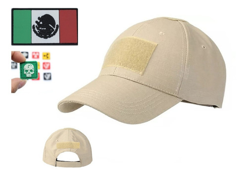 Imagen 1 de 5 de Gorra Tactica Militar + Parche Pvc Mexico Caky Importada