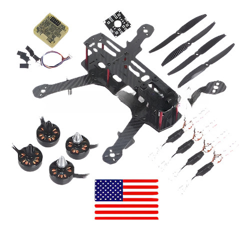 Fibra De Carbono 250 Quadcopter Qav 250 Combo Kit Cc3d Carbo