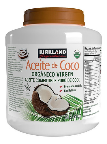 Imagen 1 de 3 de Aceite De Coco Orgánico Virgen 2.29kg Kirkland