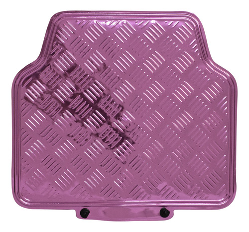 Juego De Tapetes Automotrices Universal Aluminio 4 Pzs Lila