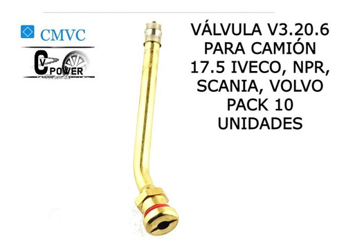 Válvula V3.20.6 Para Cauchos De Camión (10 Uds)