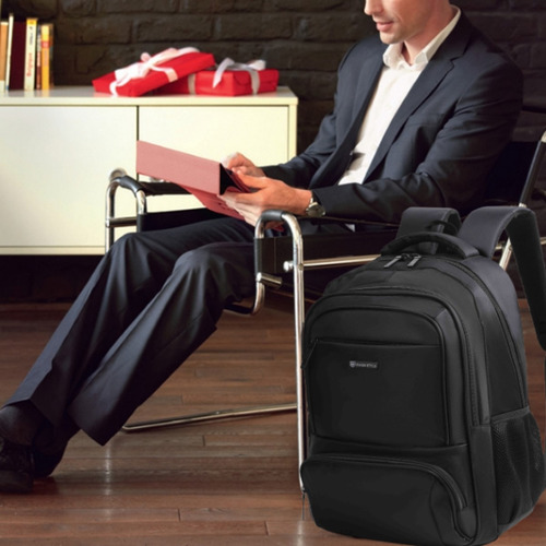 Mochila Executiva Empresarial Notebook Trabalho Faculdade Cor Preto Desenho Do Tecido Executivo