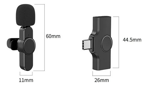 Micrófono Inalámbrico De Solapa Celular Para Android Usb-c