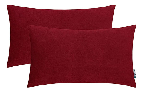 ~? Hwy 50 Dark Wine Red Burgundy Lumbar Throw Pillows Covers