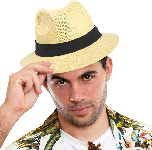 Sombrero Fedora De Paja Panamá Para Hombres Y Mujeres, Sombr