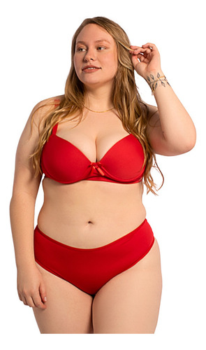 Kit 5 Conjunto Calcinha E Sutiã Plus Size Reforçado Sigh