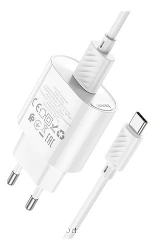 Cargador Qc 3.0 + Cable Usb-c Hoco C109a Blanco