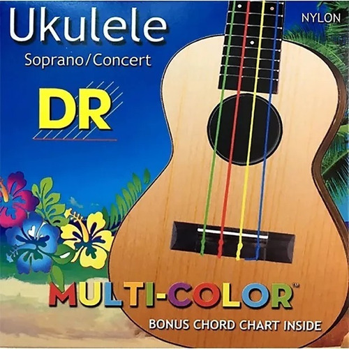 Encordado Para Ukelele Soprano Dr Multicolor Dr1uk Nylon
