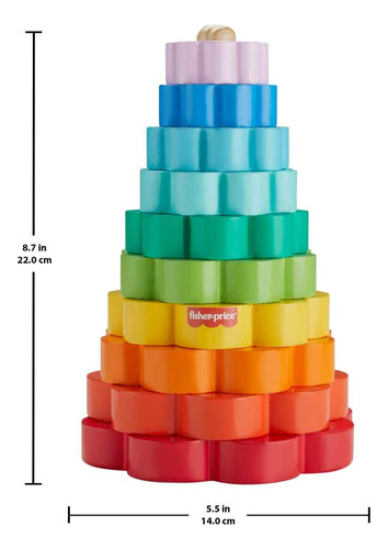 Fisher-price Juguete Para Bebés Anillos Apilables De Madera