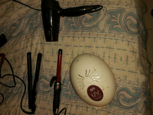 Secador De Pelo+planchita+buclera+hornito De Uñas Pack