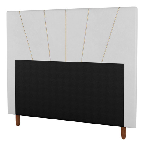 Cabeceira Cama Box King Size Dallas 195cm Sintético Branco